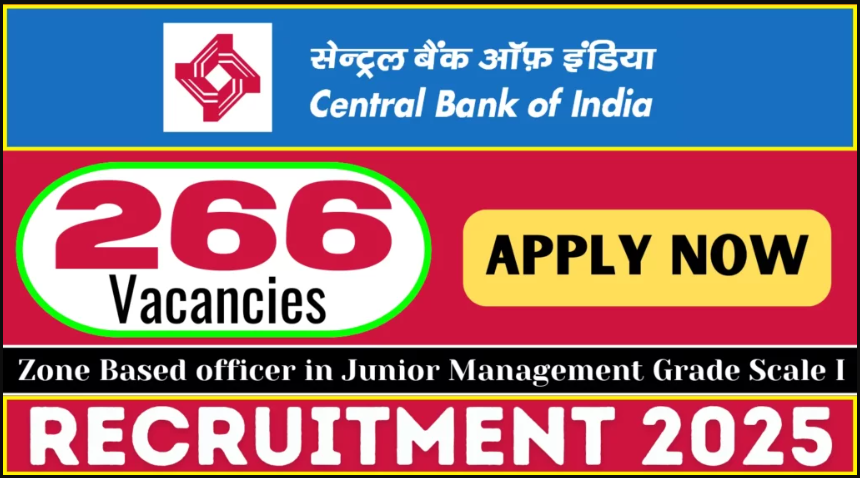 Central Bank of India Junior Management Officer Recruitment